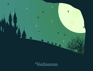 Halloween theme background design in October