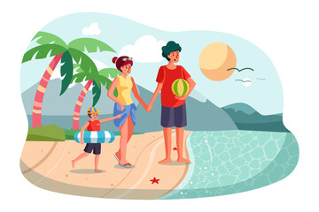 Party Outdoor Vector Illustration concept. Can use for web banner, infographics, hero images. Flat illustration isolated on white background.