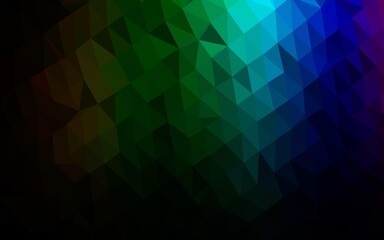 Obraz premium Dark Multicolor, Rainbow vector abstract polygonal layout.