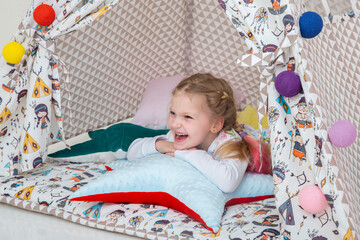 little girl in the Playhouse