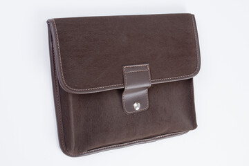 brown leather briefcase