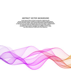 Abstract vector wave. Design element. Template for advertising. eps 10