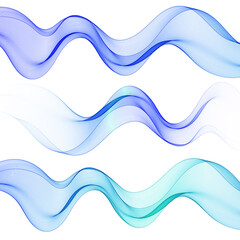 Abstract vector background. Design element - colored waves. Set of curved lines isolated on white background. eps 10