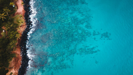 View looking down at the breakwater at Waihikuli beach park. part 2