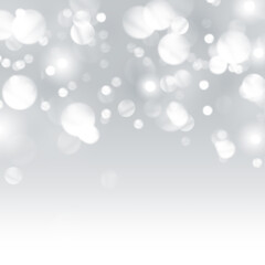 Abstract silver bokeh background for winter