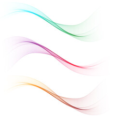 Colored abstract waves. Banner layout. Presentation template. Set of waves. eps 10