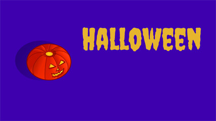 Halloween scary pumpkin banner