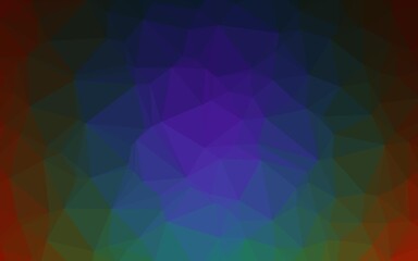 Dark Multicolor, Rainbow vector polygonal pattern.