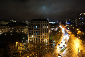Fototapeta na wymiar View of Berlin at night