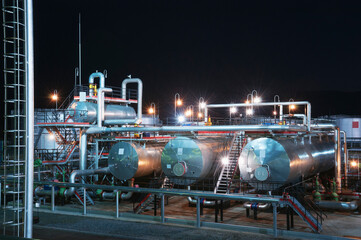 Industrial equipment at an oil refinery station.
Oil and gas industry, oil refining and refining