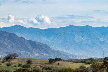 mountain landscape with clouds