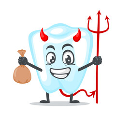 vector illustration of character or dental mascot