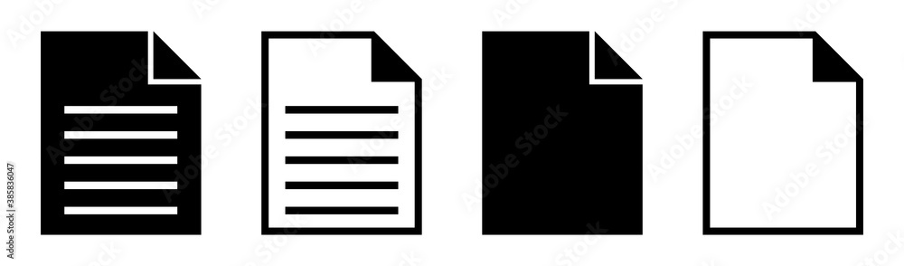 Poster document vector icon. paper document page element isolated on white background. file icon symbol for