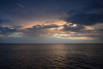 sunset on the sea