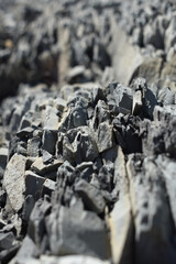  ribbed texture of the stone