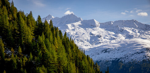 The Swiss Alps - amazing view over the mountains of Switzerland - travel photography