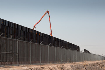The Border Wall that is being constructed along the US Mexican Border in El Paso, Texas  