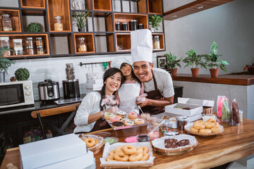 Asian Family Kitchen Lifestyle. Cooking together at home