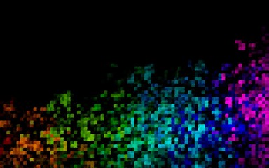 Dark Multicolor, Rainbow vector template with crystals, rectangles.