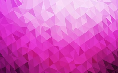 Fototapeta premium Light Pink vector shining triangular background.