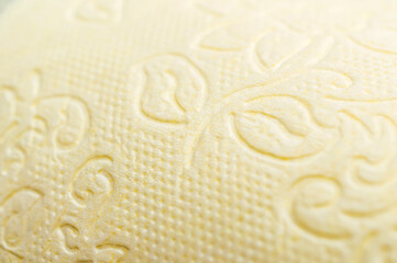 Yellow paper towel (toilet paper) texture.