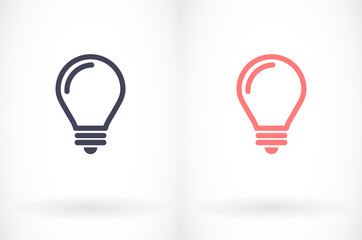 lightbulb icon 10 EPS. lorem ipsum Flat Design JPG