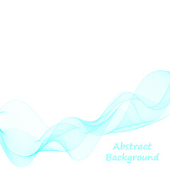 Smooth wavy blue lines in the form of abstract waves. eps 10