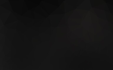 Dark Black vector polygon abstract backdrop.