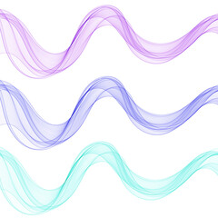 set of vector graphic waves on white background. eps 10