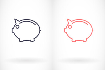 piggy bank vector icon. lorem ipsum Flat Design JPG