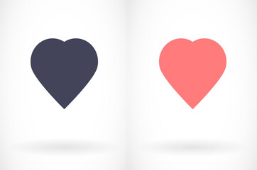 Obraz premium Heart icon vector 10 eps design. lorem ipsum Flat Design JPG