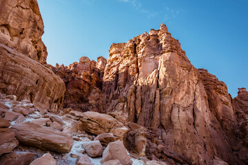 Scenic mountain view in Timna National Park, Arava Valley. Israel. 