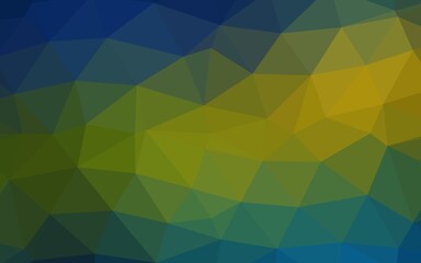 Obraz premium Dark Blue, Yellow vector polygon abstract layout.
