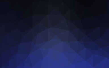 Fototapeta premium Dark BLUE vector polygonal pattern.