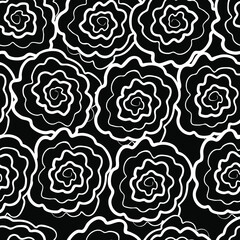 Decorative flowers seamless pattern. Vector stock illustration eps10.