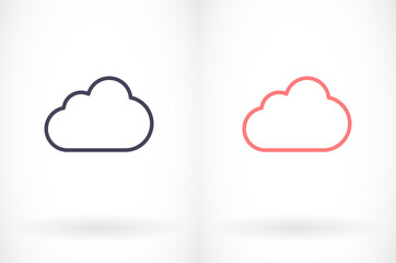 Cloud icon vector 10 EPS. lorem ipsum Flat Design JPG