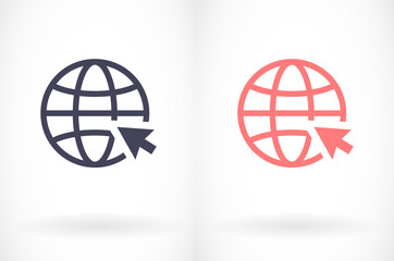 Globe icon vector. lorem ipsum Flat Design JPG