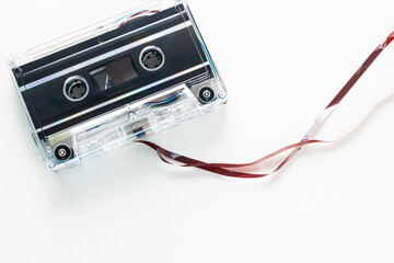 Cassette Tape on a White Background