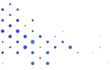 Light BLUE vector background with bubbles.