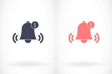 Notifications vector icon . reminder, mute symbol; EPS notifications , sound; 1; signal; tone; mute bell/