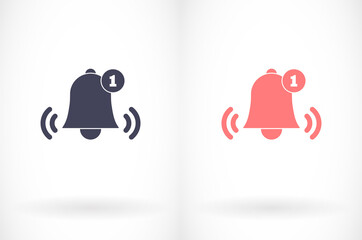 Notifications vector icon . reminder, mute symbol; EPS notifications , sound; 1; signal; tone; mute bell/