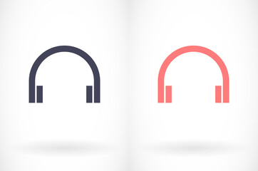 headphones icon vector. lorem ipsum Flat Design JPG