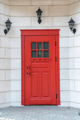 Obraz premium Street entrance door in retro style.