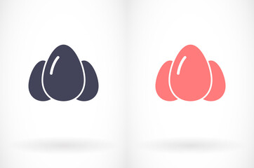 an egg icon vector. lorem ipsum Flat Design JPG