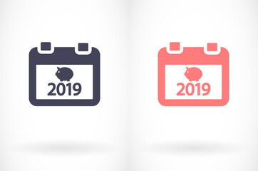 calendar 2019 Icon vector. lorem ipsum Flat Design JPG