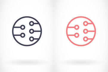 Microchip line icon vector. lorem ipsum Flat Design JPG