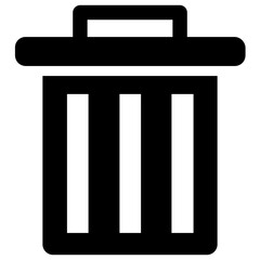 
Cane containing useless material is the icon of trash bin 
