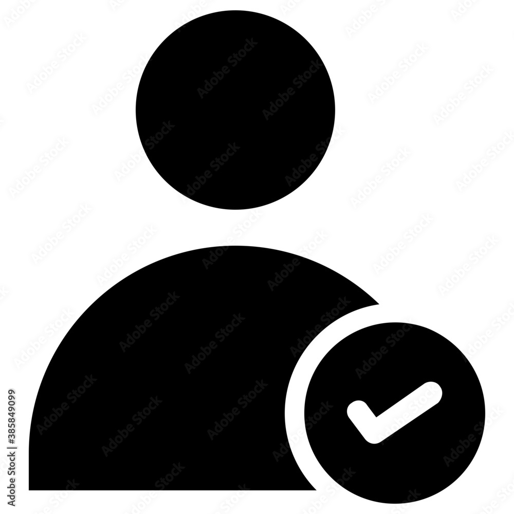 Canvas Prints 
A user profile with check mark, contact saved concept
