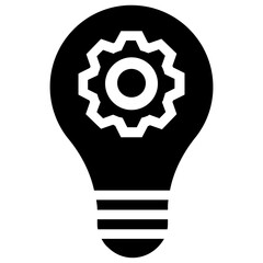 
Glyph icon design of bulb, innovative idea concept
