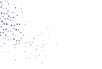 Light BLUE vector pattern with symbol of cards.